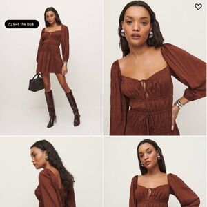 Reformation Rella Dress Red - Size 4